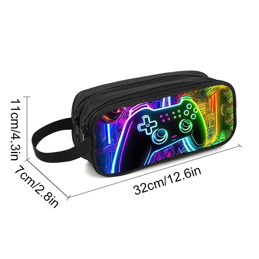 GamePad – trousse à crayons Double couche avec poche
