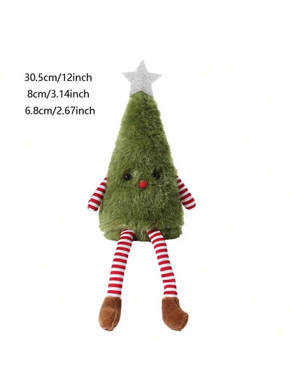 Décorations de noël en peluche mignonne, poupée d'arbre de noël, décoration de poupée de fête à domicile