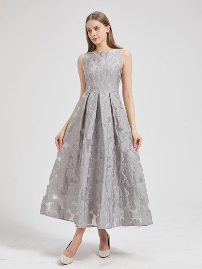 Robe longue élégante en Organza brodée de fleurs pour femmes, nouvelle mode d'été, sans manches, robes de soirée de vacances, de bal, 2024