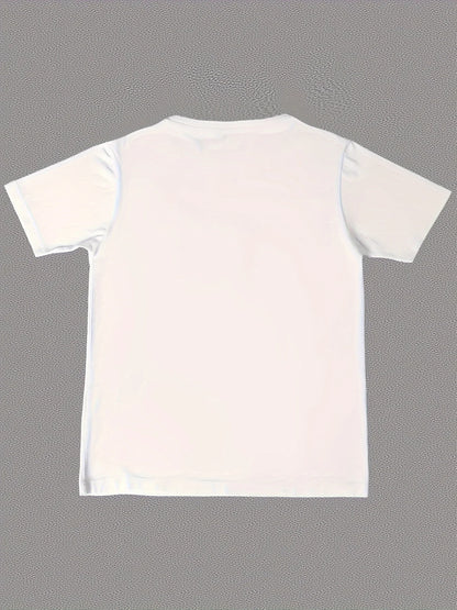 T-shirt imprimé chat, haut décontracté à manches courtes et col rond pour le printemps et l'été, vêtements pour femmes