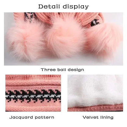 3-10 ans chapeau d'hiver nouveau épais chaud filles chapeau chaud tricoté enfants chapeaux oreille Protection chaude bébé chapeaux bonnets Bonnet