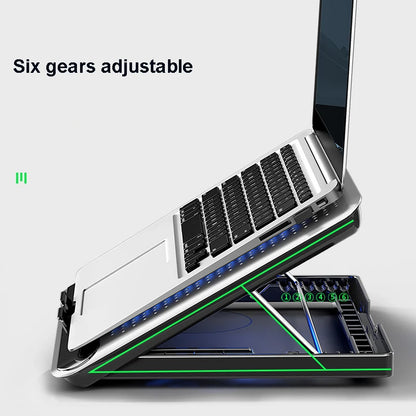 Support de refroidissement pour ordinateur portable à panneau métallique, ventilateur de refroidissement pour ordinateur portable de jeu, tapis de refroidissement pour ordinateur portable de 17 pouces