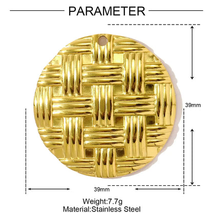 3 pièces/lot géométrique en acier inoxydable disque goutte d'eau boucle d'oreille breloques secteur fleur collier à faire soi-même pendentifs femmes étoile coeur bijoux
