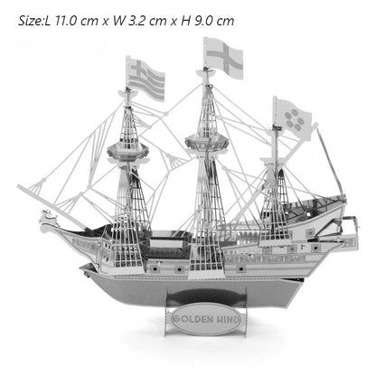 Puzzle 3D en métal, navire de guerre militaire 056, Corvette, bateau de vie, destructeur Nautilus, modèle d'assemblage, découpe Laser, jouets