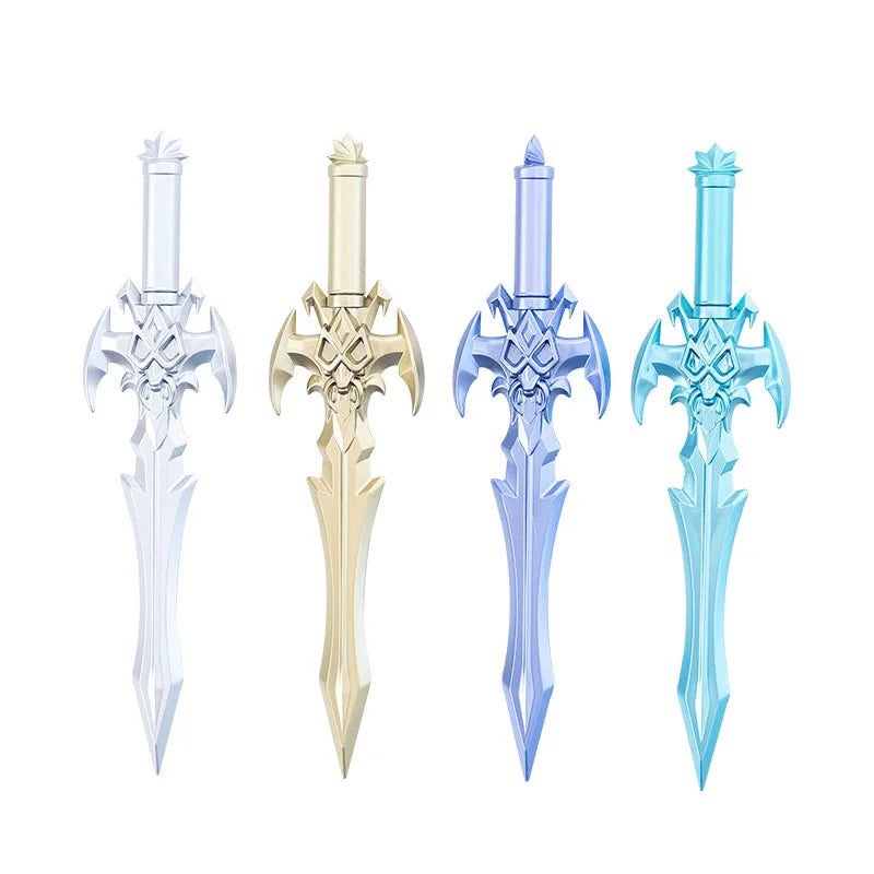 Stylo Gel bleu, bras créatifs, accessoires d'épée, papeterie scolaire d'écriture pour étudiants, fournitures de bureau, 4 pièces