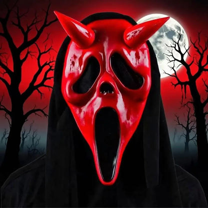 Horreur de cosplay d'Halloween, masque de grimace drôle, couvre-chef effrayant, accessoires de danse pour adultes, jeu de rôle en latex NPC