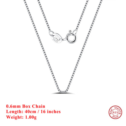 Effie Queen Chic 925 en argent Sterling chaîne de base ras du cou Simple collier bijoux exquis pour hommes et femmes tenue décontractée SC07