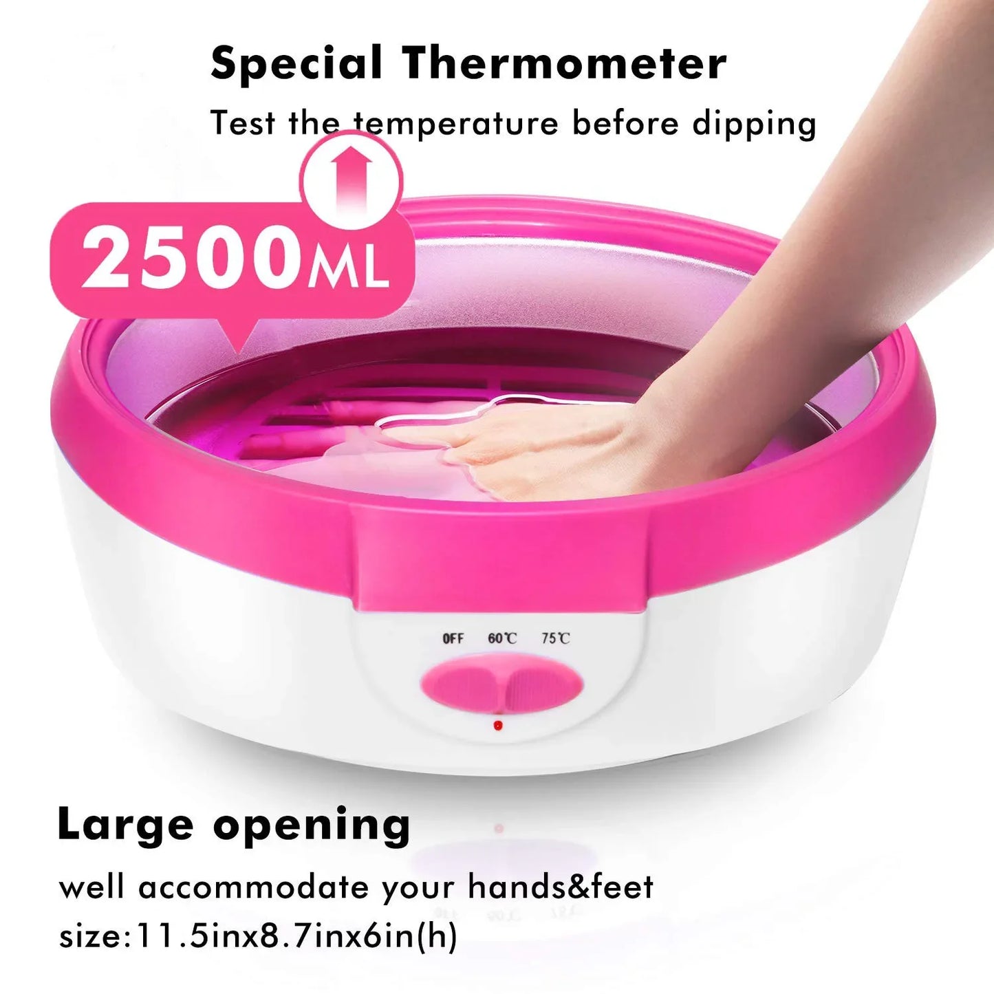 Machine d'avertissement de paraffine pour le bain des mains et des pieds, chauffe-chaleur rapide, accessoire en option, 200g, chaussons de mitaines, prise UE, 220V