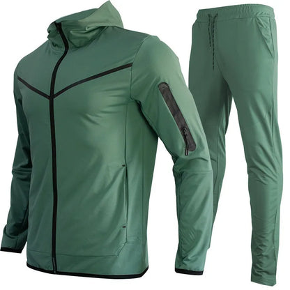 Manteau de sport pour hommes printemps et automne nouvelle taille européenne vêtements de sport pantalon à capuche ensemble décontracté survêtement hommes