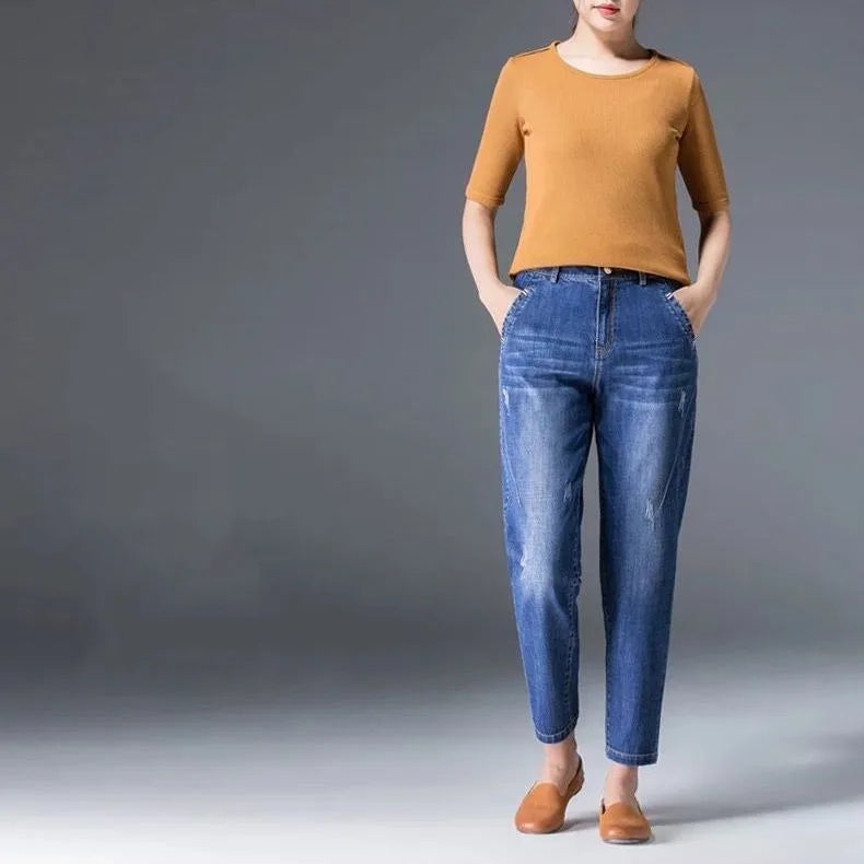 Jeans surdimensionnés taille haute pour femmes, pantalons en denim, pantalons droits décontractés, jambe large, mode streetwear coréenne, printemps, automne, nouveau