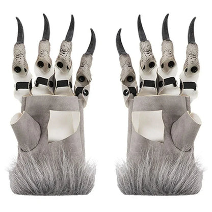 Gants de loup-garou d'halloween, Costume de Cosplay de fête de griffe de loup d'horreur de Festival fantôme