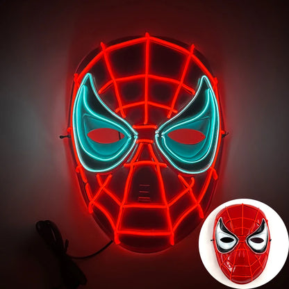 Masque de Purge d'Horreur Brcorporelle à LED, Complet au Néon, pour Cosplay, Fournitures de ixde Bar, Thème du Film d'Halloween
