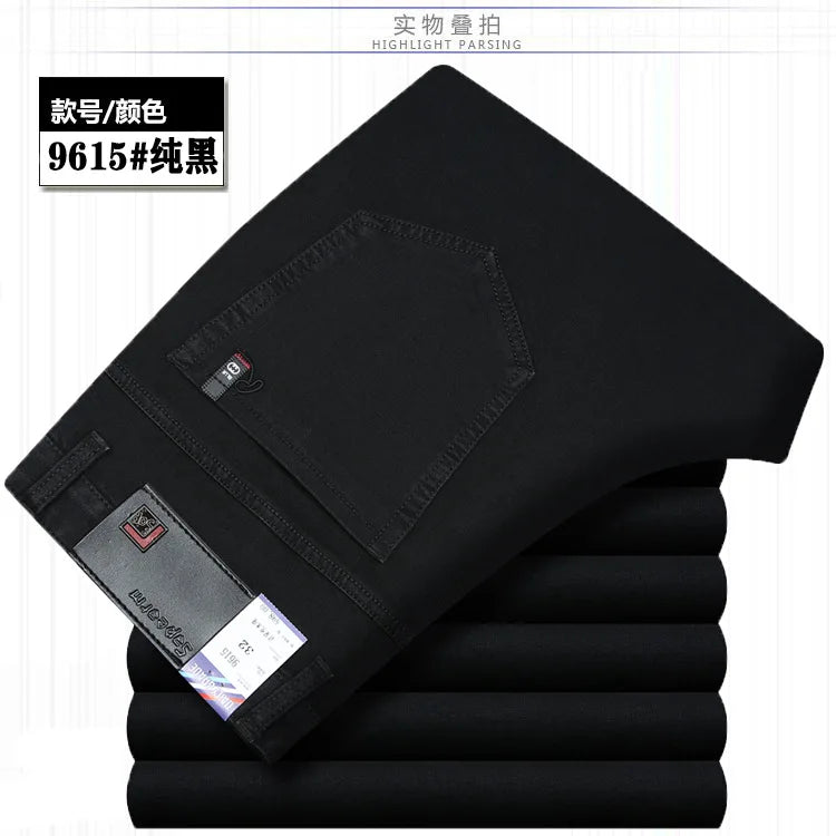 Jean Denim Fin pour Homme, Pantalon Droit, Décontracté, Bleu, Noir, Gris, Vêtements d'Été, Taille 40 42