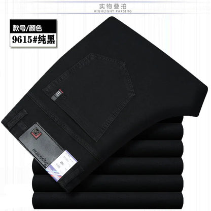 Jean Denim Fin pour Homme, Pantalon Droit, Décontracté, Bleu, Noir, Gris, Vêtements d'Été, Taille 40 42