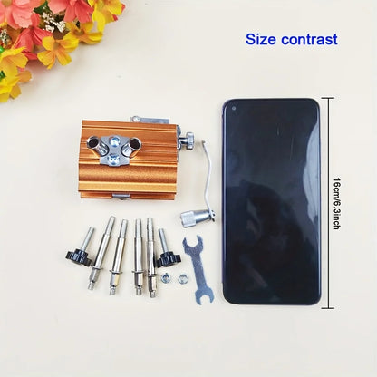 1 jeu d'affûtage de tronçonneuse, affûteur de tronçonneuse portable, outil d'affûtage de tronçonneuse à manivelle avec 4 têtes de meulage en carbure à double usage, conception de manchon de guidage étendu, pince d'a