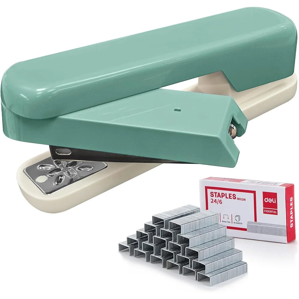 1 ensemble d'agrafeuses de bureau rotatives, capacité de 20 feuilles, Rotation à 360 degrés pour livret ou reliure de livres,