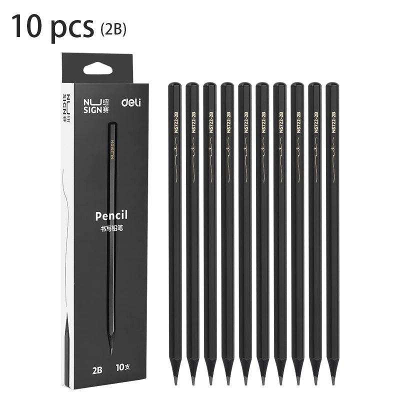 Deli -  10 pièces crayon papier 2B/HB