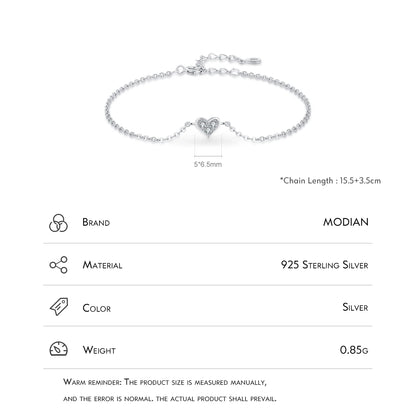 Modian-Bracelet en argent regardé 2023 véritable pour femme, bracelet en cristal CZ, bijoux romantiques classiques, mode pour mariage, nouveau design, 925