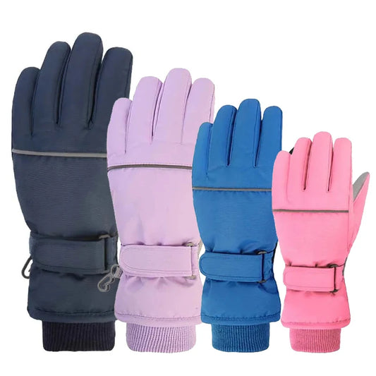Gants de Ski imperméables pour enfants et adultes, épais, pour Snowboard, doublure polaire d'extérieur, gants d'hiver pour la famille, pour garçons et filles