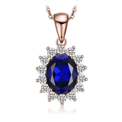 JewelryPalace – collier avec pendentif , en argent Sterling 925, création d'un saphir bleu, rubis, imitation émeraude, sans chaîne