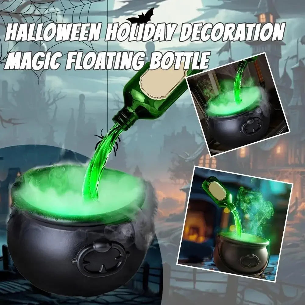 Cauldron de sorcière d'Halloween avec lumière LED et brumisateur de brouillard, décor de squelette pour fête effrayante Hocus Pocus, maison, fête d'Halloween