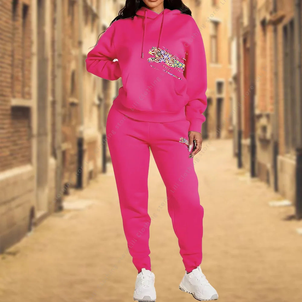 Femmes survêtement esthétique vêtements de créateurs automne hiver haute qualité sweats à capuche pantalons de survêtement vêtements de sport femme pantalons ensembles