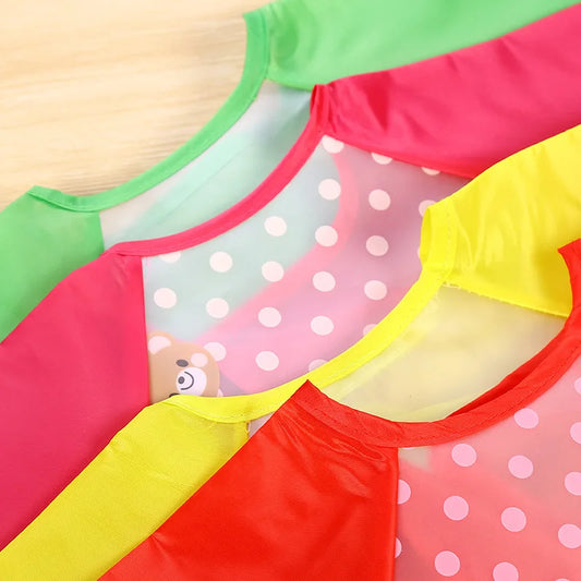 Bavoirs imperméables à manches longues pour bébé, mignon, tablier d'alimentation pour enfants, bavoir, peinture de rots, dessin, vêtements doux pour tout-petits, Bandana