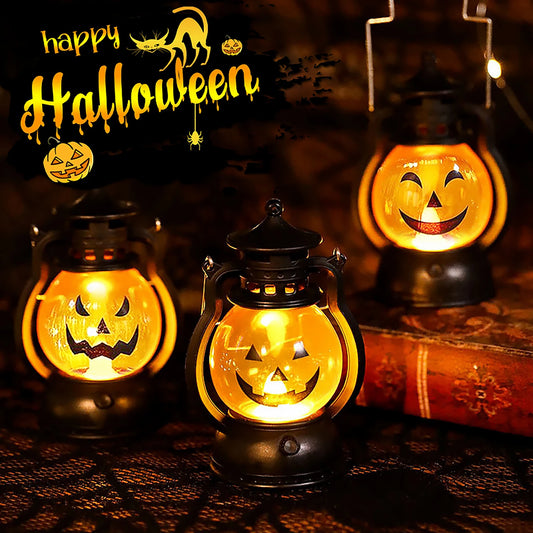 Lampe à Huile LED pour Halloween, Bougie d'Avertissement Électronique, Lanterne, Accessoires de ix, Ornements Shoes