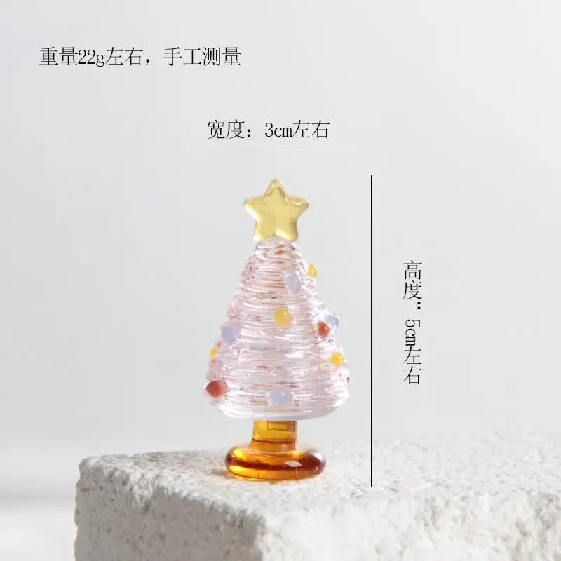 Verre de cristal arbre de noël Festival cadeau artisanat verre enveloppé soie Roon décoration arbre de noël ornement