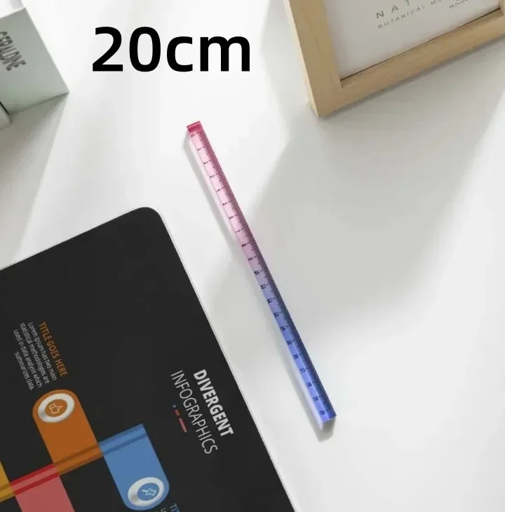 Règles droites transparentes de Style INS, 15cm 20cm 30cm,
