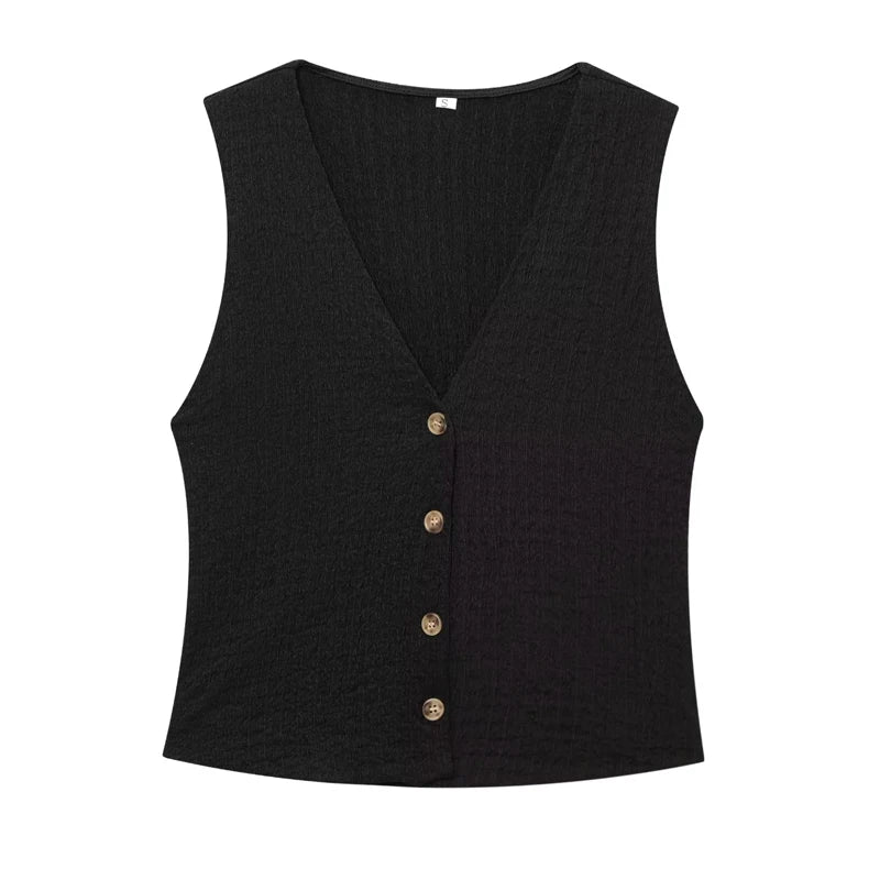 HXAO femmes deux pièces ensemble Texture pantalon ensembles sans manches gilet haut et bas ensemble femmes été Baggy pantalon ensemble 2 pièces ensembles décontractés