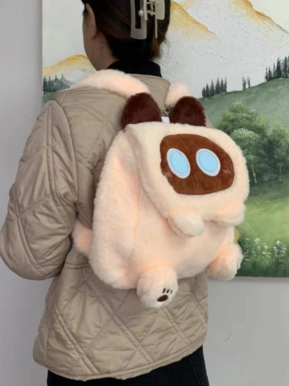 Sac à dos en peluche Capybara pour femme, sac à bandoulière chat mignon,