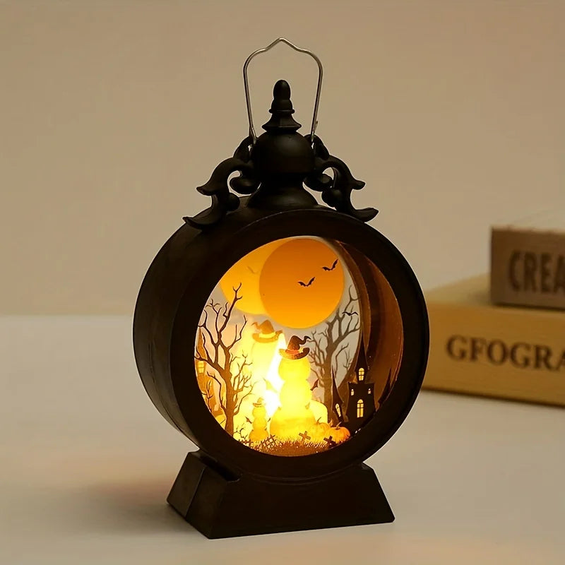 Lampe à Huile LED pour Halloween, Bougie d'Avertissement Électronique, Lanterne, Accessoires de ix, Ornements Shoes