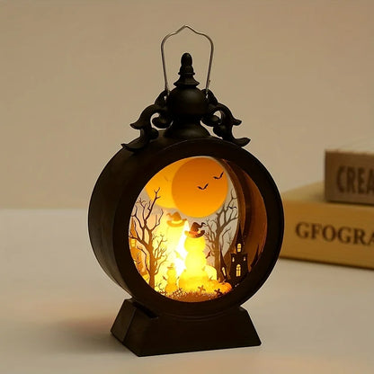 Lampe à Huile LED pour Halloween, Bougie d'Avertissement Électronique, Lanterne, Accessoires de ix, Ornements Shoes