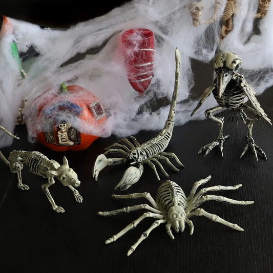 Squelette d'animal d'halloween, décoration de souris d'horreur, Simulation d'os réalistes, accessoires effrayants pour fête d'halloween
