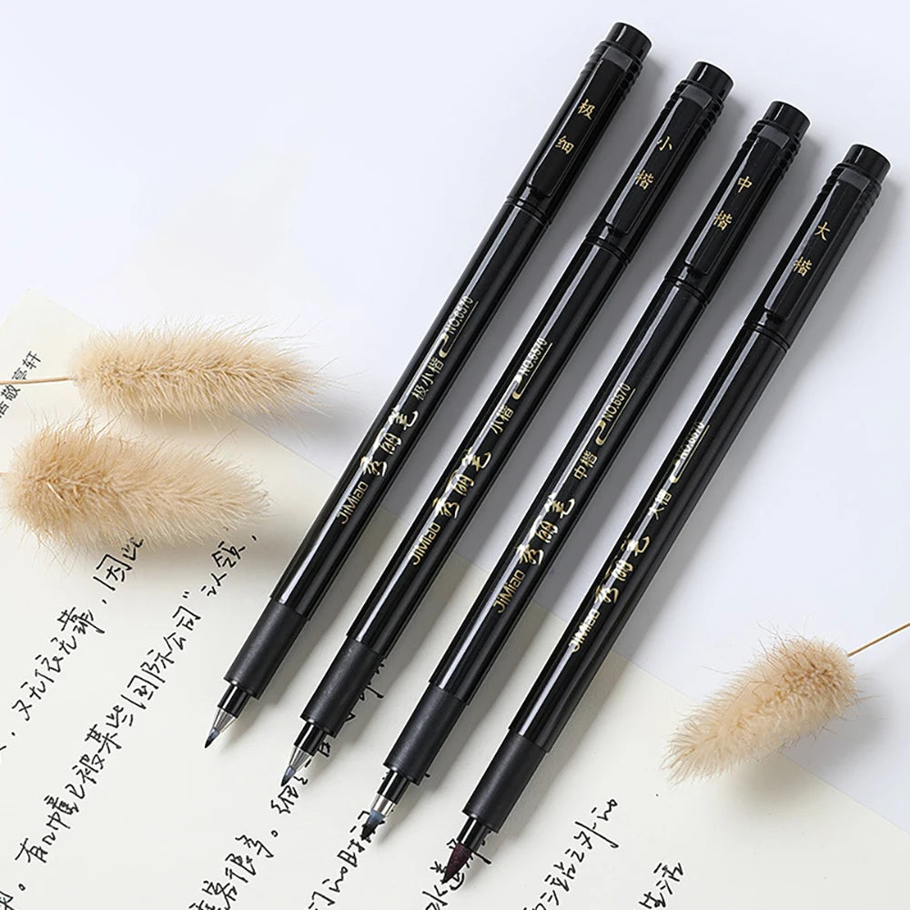 LIT-ONTNMA - Stylo de peinture de calligraphie, 4 pièces