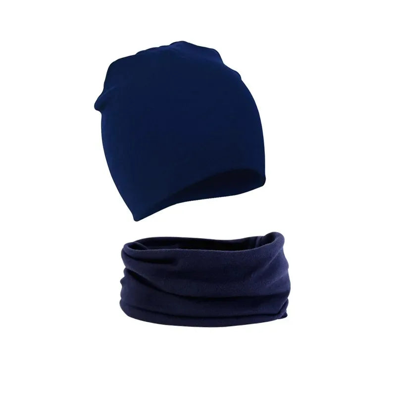 2 pièces bébé Bonnet chapeau écharpe ensemble coton enfants casquette pour filles garçons élastique couleur bonbon enfant en bas âge chapeau enfants accessoires infantile Bonnet