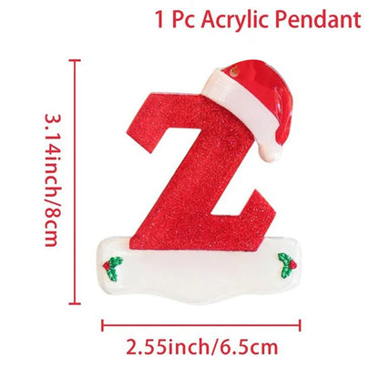 ZQNYCY - Pendentif lettre acrylique sapin de noël