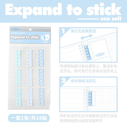 Autocollants en papier auto-adhésif, perforateur, auto-adhésif, pour cuir chevelu, 2 feuilles/18 pièces