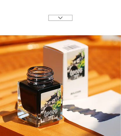 moonman - poudre d'or encre colorée trempée dans le stylo plume 20 ml