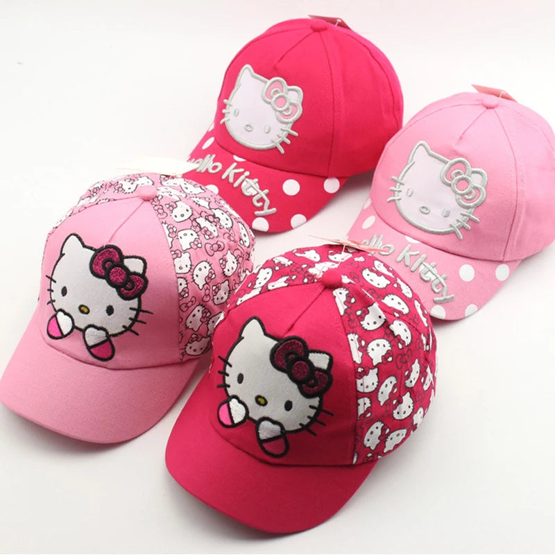 Casquette de Baseball pour enfants, dessin animé Sanrio Hello Kitty, casquette de soleil pour filles, casquette de printemps et d'été, dessin animé pour filles, Cosplay, cadeau à la mode