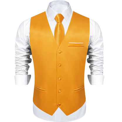 Costume en Satin solide, ensemble gilet et cravate, noir, blanc, bleu, rouge, smoking de mariage pour hommes, gilets d'affaires de luxe, bal de promo, veste sociale sans manches