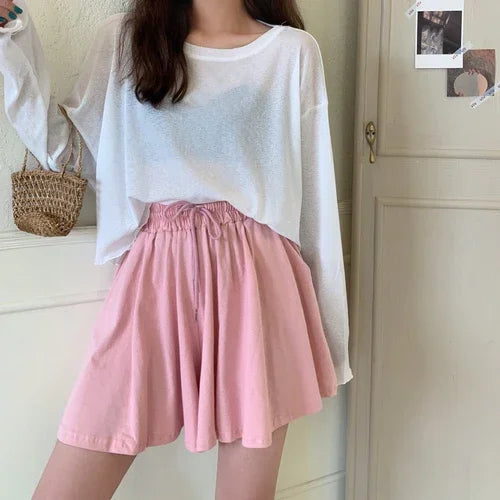 Short OL taille haute pour femme, vêtement d'extérieur, décontracté, mignon, sexy, à la mode, nouvelle collection printemps été 2021, Vy1523