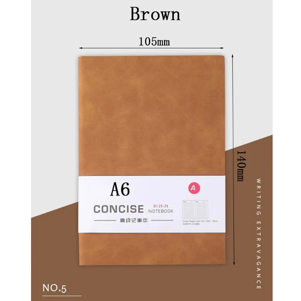 Cahier en cuir PU souple,