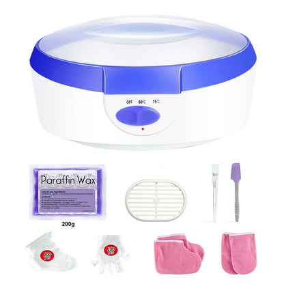 Machine d'avertissement de paraffine pour le bain des mains et des pieds, chauffe-chaleur rapide, accessoire en option, 200g, chaussons de mitaines, prise UE, 220V