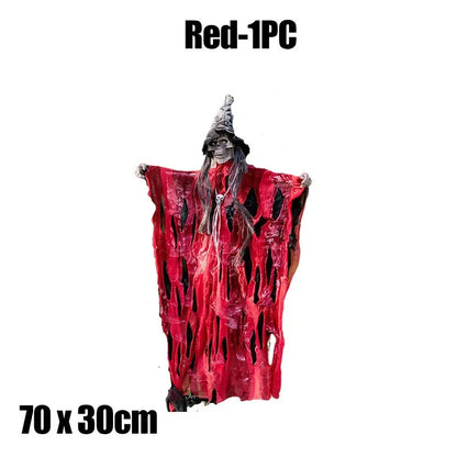 Pendentif Effrayant à Commande Vocale pour Halloween, Crâne, Fantôme, Ornements pour Pelouse, Jardin, ix, Accessoires de Décoration de Maison Hantée