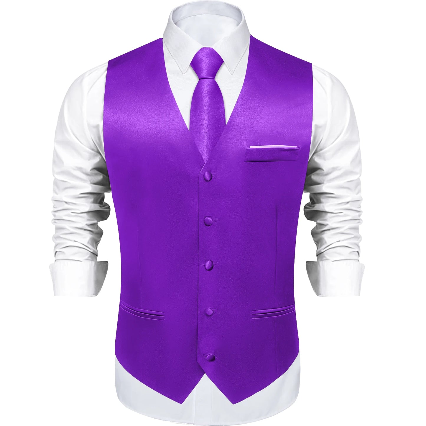 Costume en Satin solide, ensemble gilet et cravate, noir, blanc, bleu, rouge, smoking de mariage pour hommes, gilets d'affaires de luxe, bal de promo, veste sociale sans manches