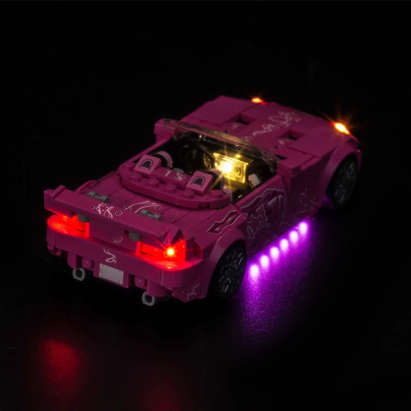 Ensemble d'éclairage LED Lazishi 77241, adapté au cadeau d'éclairage 2 Fast 2 Furious Honda S2000 (hors blocs de construction)