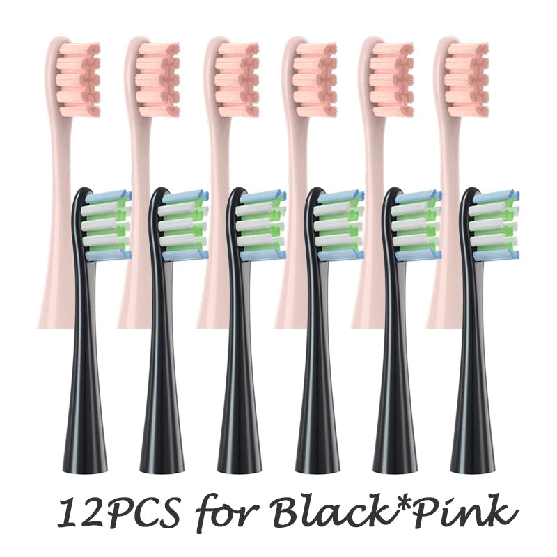 Têtes de brosse de remplacement, scellées sous vide, emballées, pour Oclean X PRO/ Z1/ F1/ One/ Air 2 /SE, buses de nettoyage en profondeur souples DuPont, 12 pièces