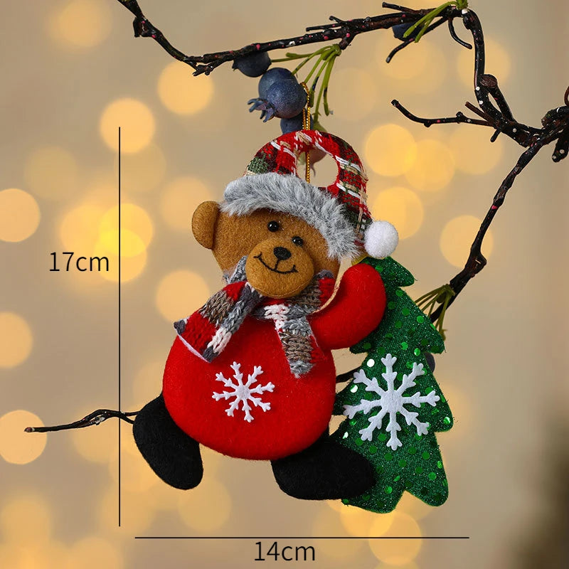 Décorations d'arbre de noël pour nouvel an 2022, poupées mignonnes, pendentif, décoration de maison, ornements d'arbre de noël, cadeau de noël, 2021
